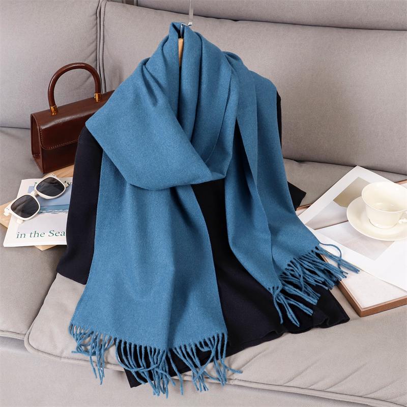 69 Colors Winter Scarf for Women Warm Cashmere Scarves Hijab Solid Lady Long Shawl Wrap Female Pashmina Bandana Poncho Stoles