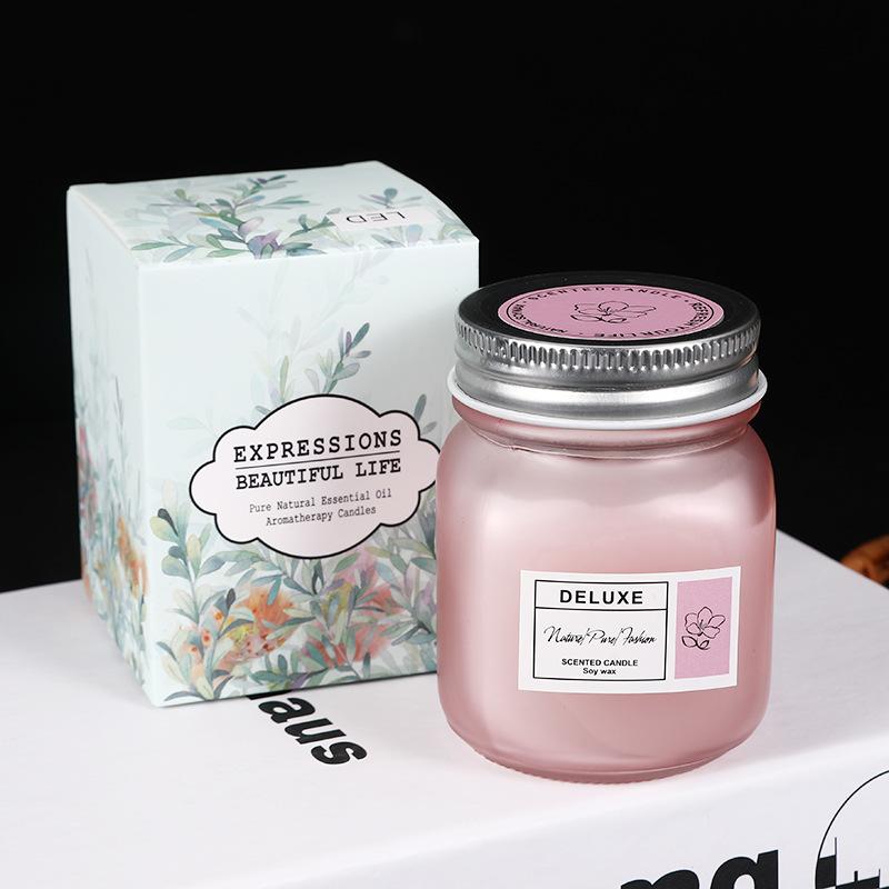 Sealed Jar Glass Aromatherapy Candle Home Creative Fragrance-free Souvenir Candle