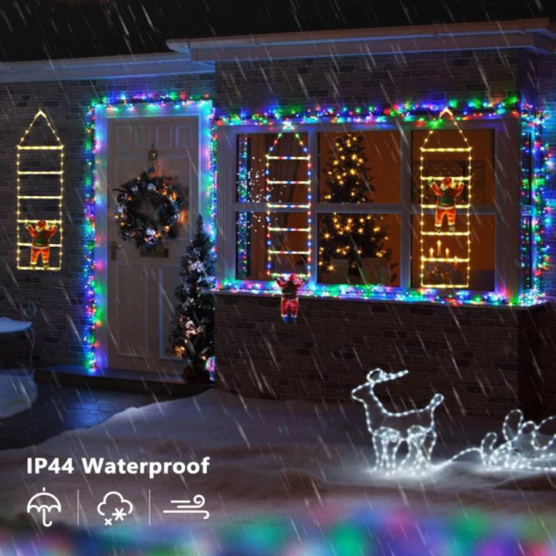 3M Santa Claus Climbing Ladder Warm Light Christmas Decoration Home Outdoor Garden Cristmas Tree Ornement New Year Gift