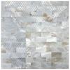 Premium Mother of Pearl Mosaic Tile Eco-Friendly Wall Art Natural Shell Kitchen Backsplash Bathroom Accent Walls 12x12 In 1-Pack