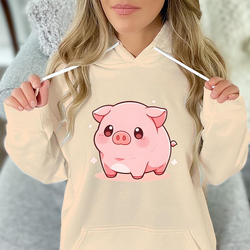 

Женская/Мужская толстовка с капюшоном в виде свиньи Kawaii Cartoon унисекс с забавным принтом для любителей животных Модные повседневные толстовки с капюшоном Классические толстовки с капюшоном в виде свиньи из мультфильма XL