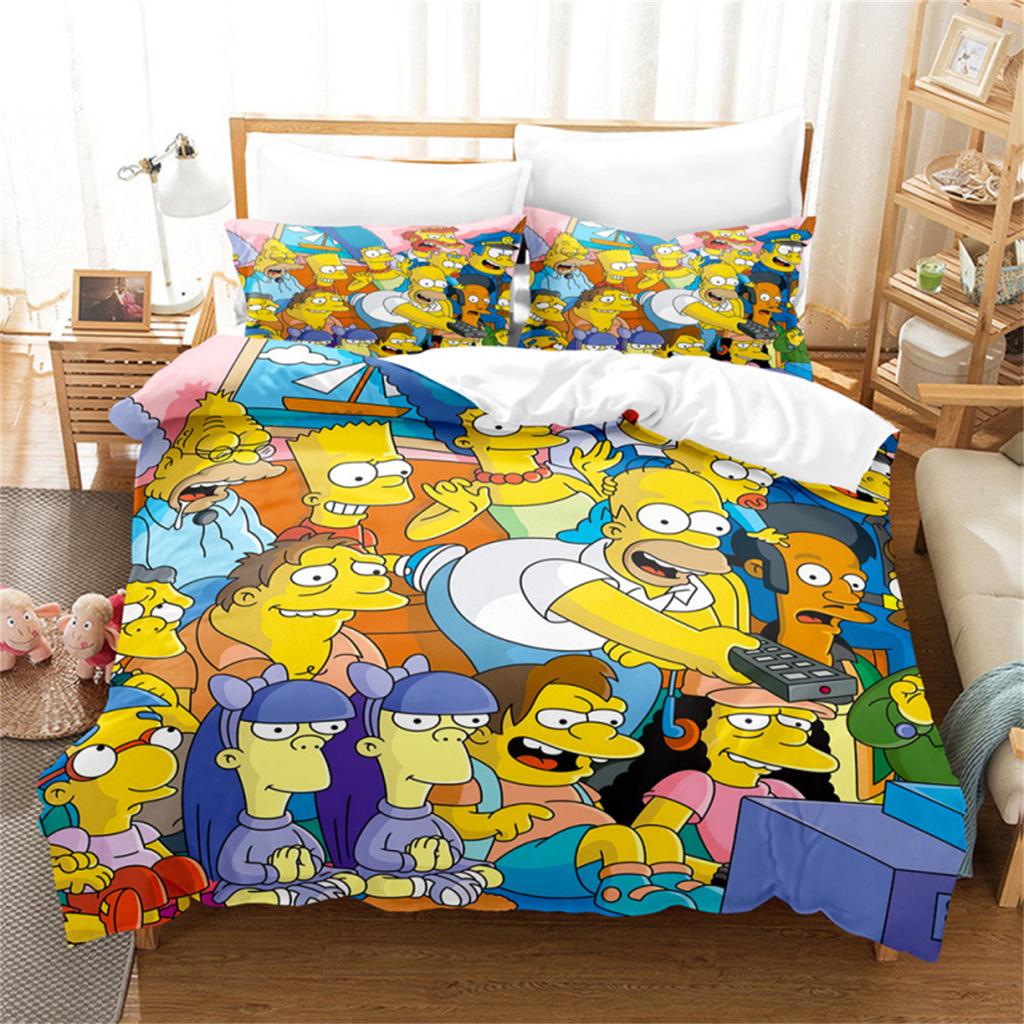 Funny Family Anime All Season Duvet Cover Comforter Bedding Sets Soft Quilt Cover and Pillowcases Teens Single/Double/Queen/King