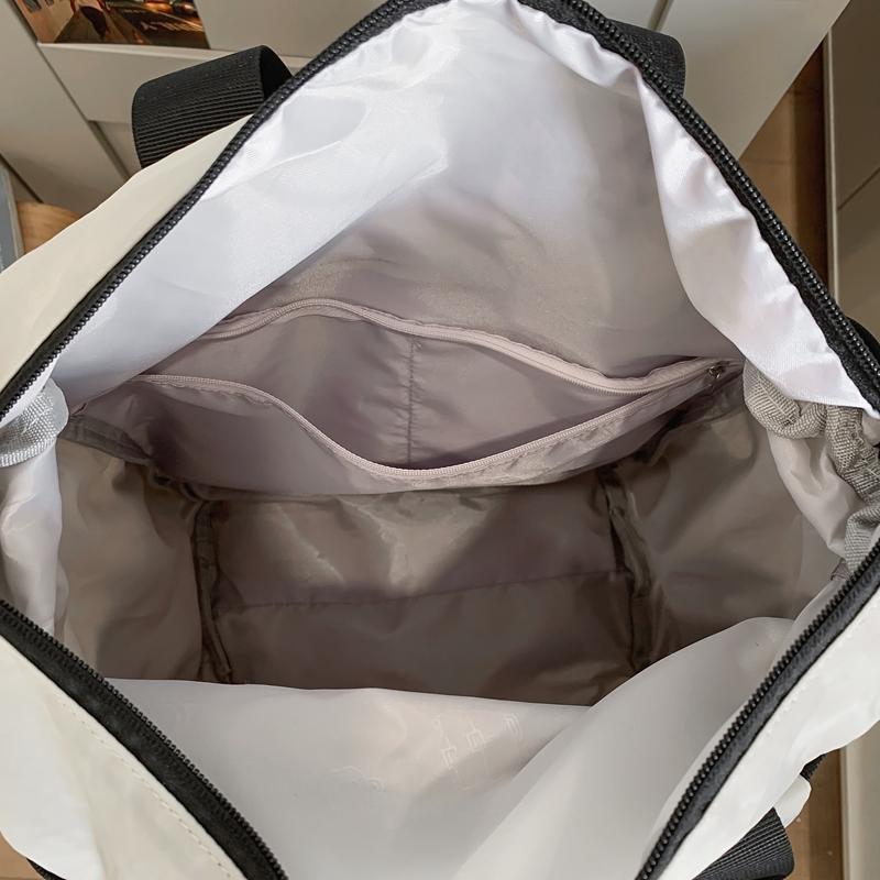 Solid Color Backpack Men's Large Capacity Backpack Women's Computer Bag Student Schoolbag