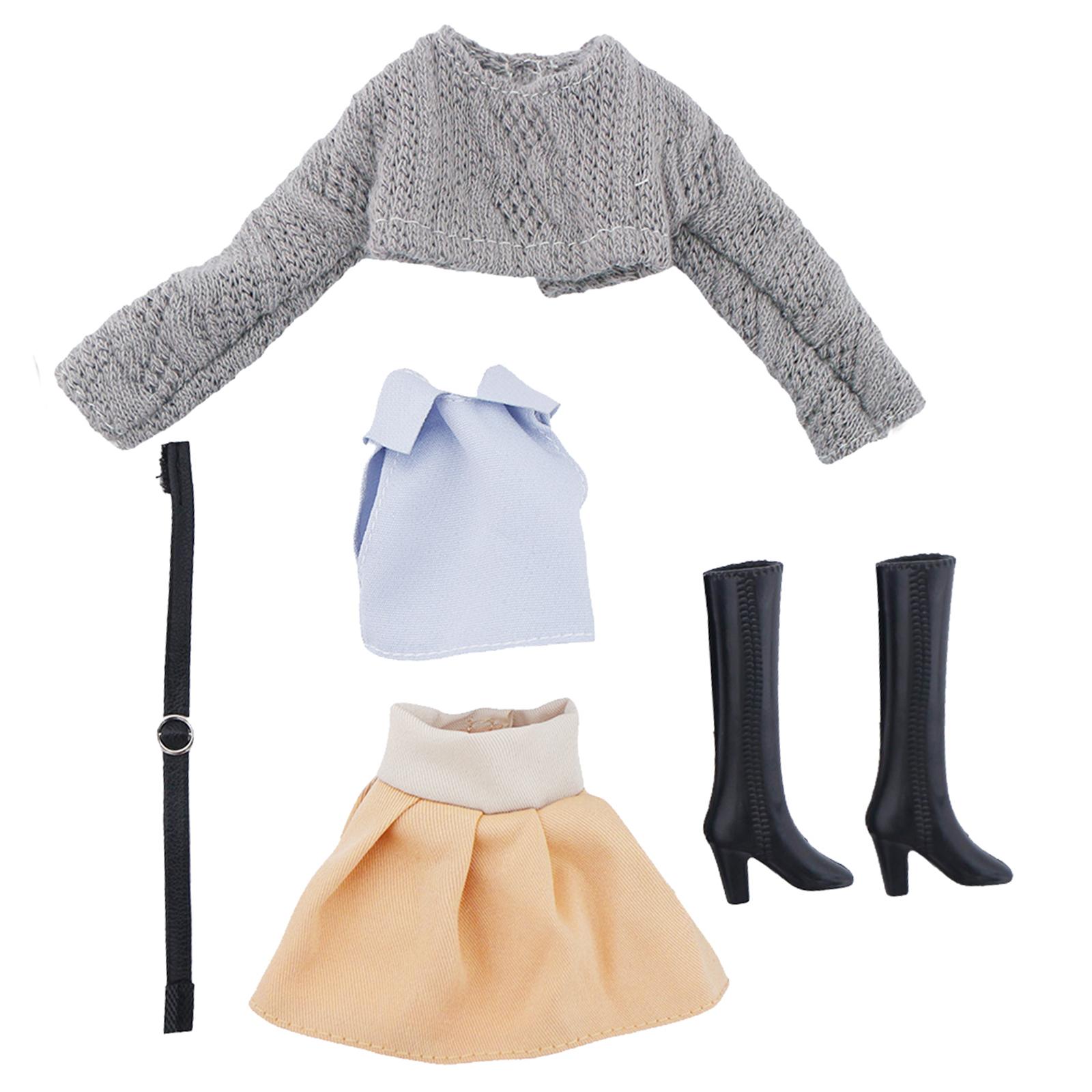 

1/6 Одежда для кукол-девочек Высококачественная модная одежда с аксессуарами для куклы Барби Детский игровой домик Подарок(НЕТ КУКЛ)