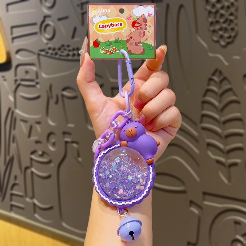 

Oil-filled Flowing Sand Bottle Ornaments, Blind Bags, Creative Small Gifts, Keychains, Accessories, Bags and Pendants фиолетовый