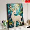 DIY Pearl Art Deer Painting Kit 5D Crystal Rhinestone Embroidery for Bedroom Living Room Wall Decoration Handmade Craft