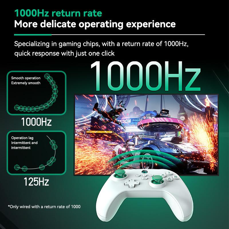 Z03 Joystick Trigger 800Hz Polling Rate 2.4GHz Wireless BT Ergonomic Game Controller for PC