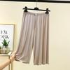 Women's Plus Size 6XL Modal Pant Calf-length Summer Wide Leg Pants Drawstring Short Pants Casual Homewear Pants