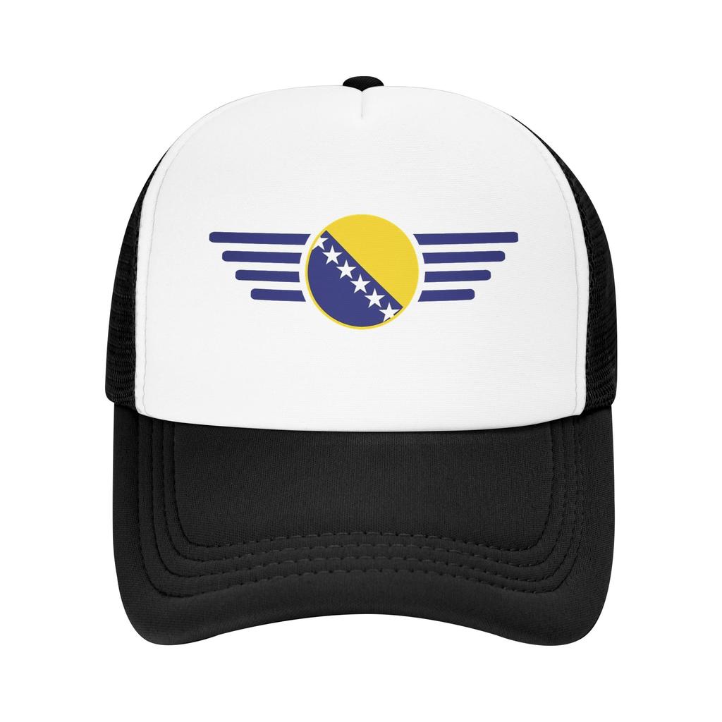 Bosnia and Herzegovina Flag Mesh Baseball Caps Unisex Women Casual Sun Hats Hat Breathable Summer Trucker Hat