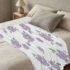 Floral Flannel Blanket – No Shedding Soft Warm Cozy Throw for Home, Movie Nights, Halloween & Christmas