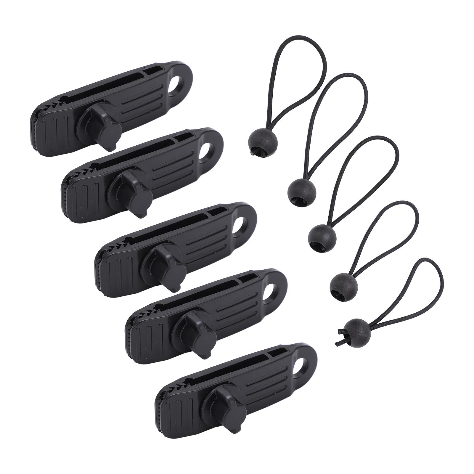 

5 Pcs Tarp Clips and Ball Bungee Cords Outdoor Heavy Duty Elastic Cord Rope Sets for Canopy Tarp