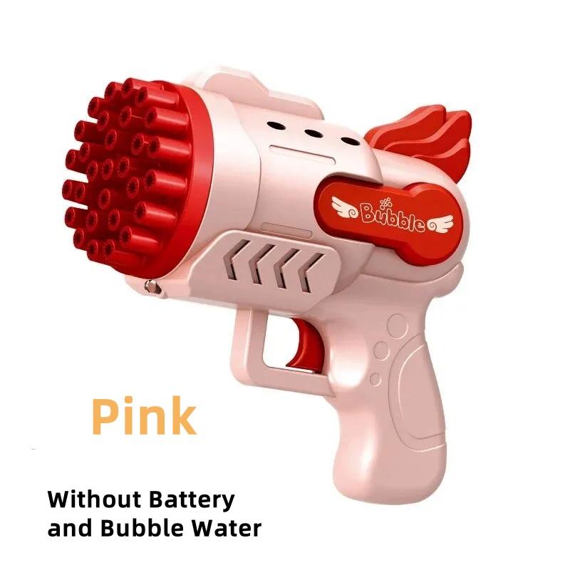 Light-Up Bubble Gun - 29-Hole Automatic Bubble Blower Maker for Boys & Girls (Batteries & Bubble Liquid Not Included)