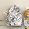 Schoolbag high-value printed graffiti schoolbag female junior high school student large-capacity backpack ins trendy brand high school student 