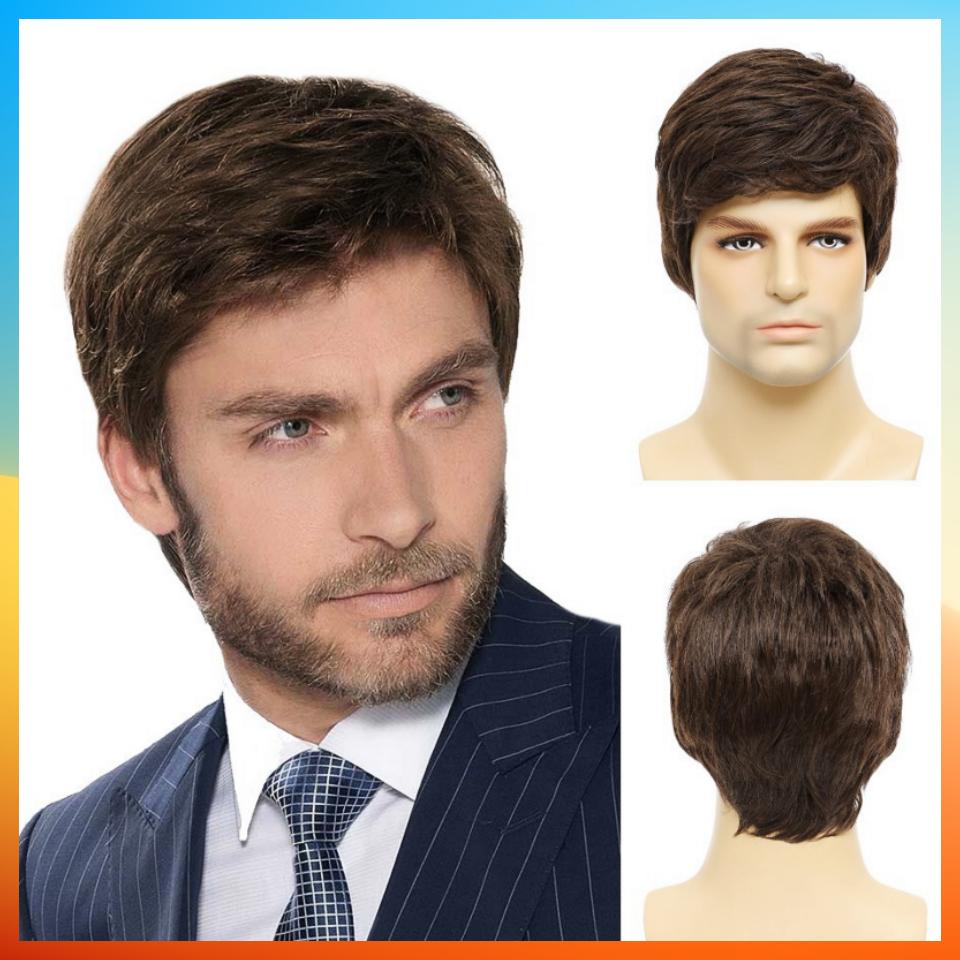 2025 European Fashion Short Straight Wig For Men HW830