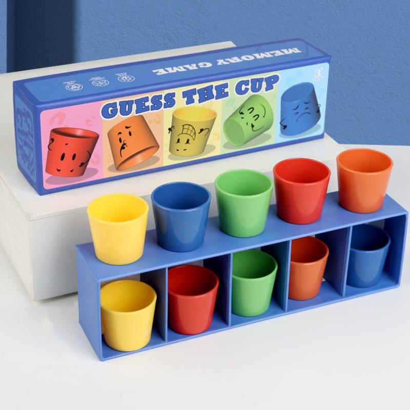 

Kids Multicolored Cups Matching Game Challenge Intelligence Activity Group Party Guessing Game Montessori Early Educational Toy