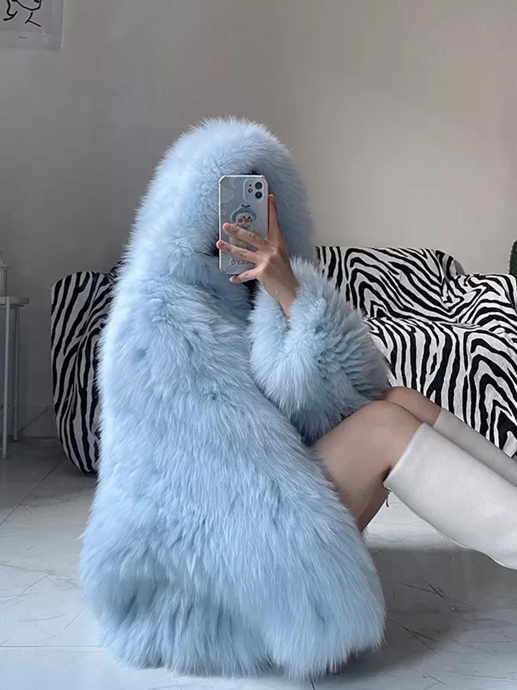 Europäischer & Amerikanischer Damen Fuchspelzmantel - Herbst/Winter Oberbekleidung