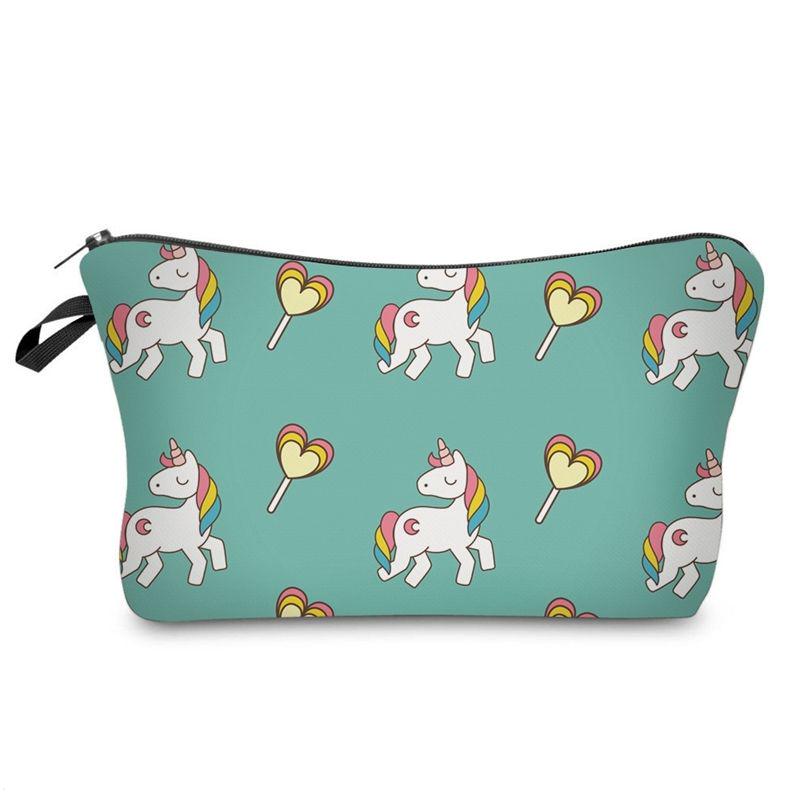 Make Unicorn Up Bag Idea Pencil Case Emoji Cosmetic Travel Girls Ladies Gift  S