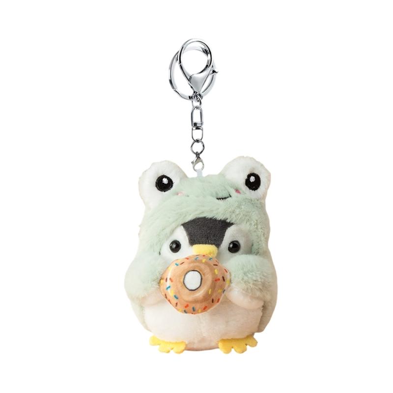 Adorable Penguins Keychain for Women Girls Handmade Soft Plush Animal Keyring For Bag Decoration And Keys