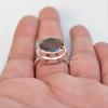 Handmade Round Smoky Quartz Ring: 925 Sterling Silver, Capricorn Birthstone