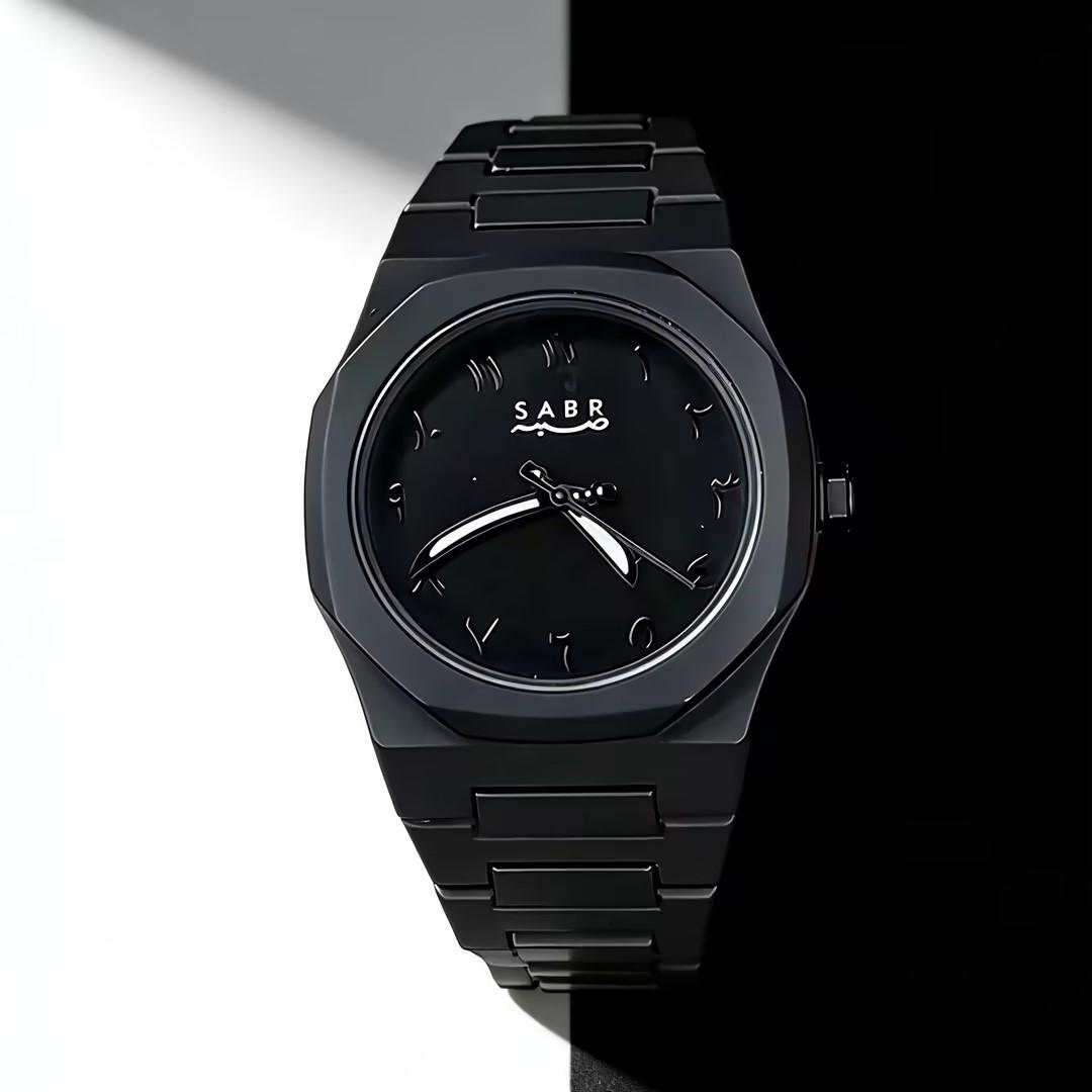 Watch Men s Arabic Numerals Black Matte Plastic Men s Watch Quartz Watch