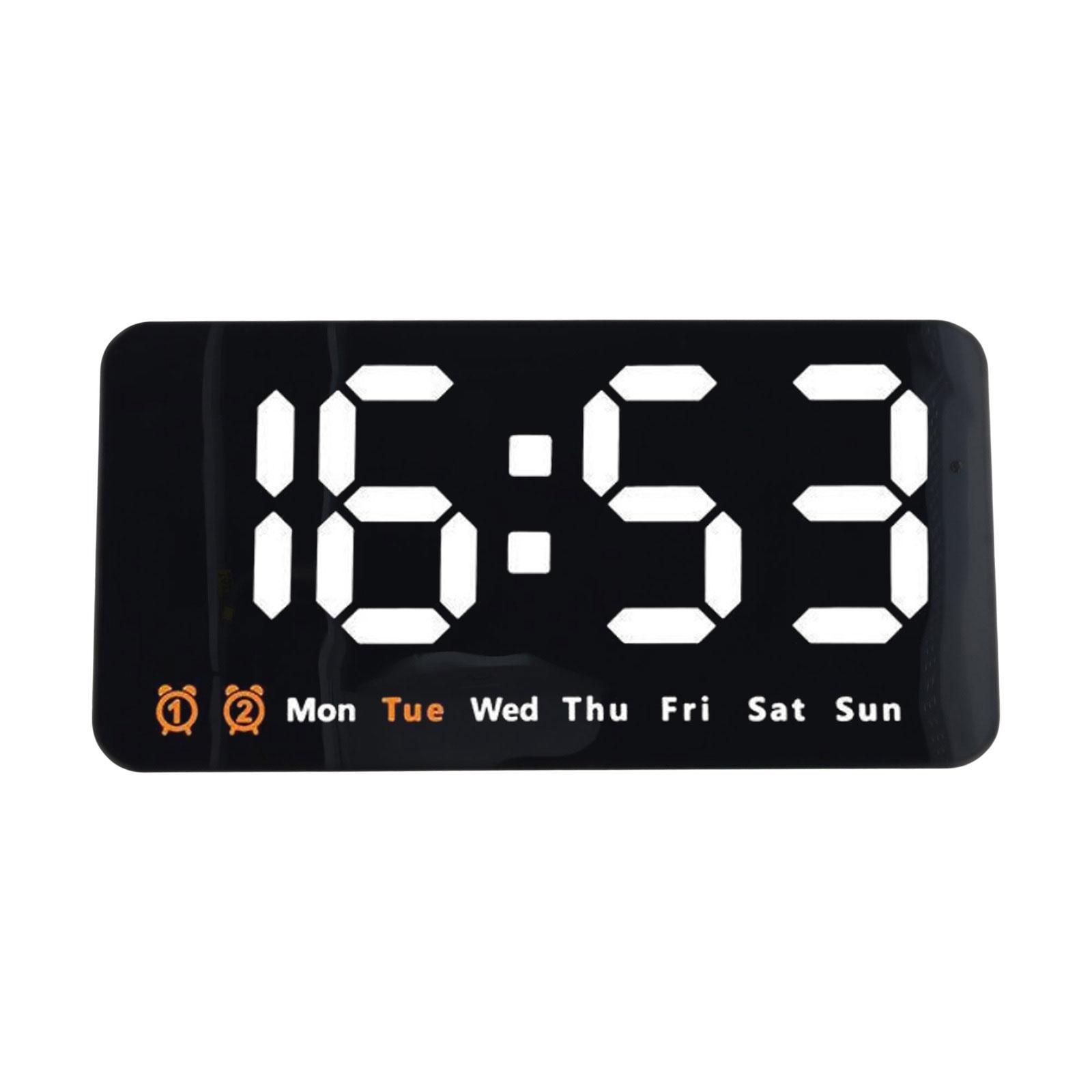 

Large Screen Digital Wall Clock Shows Time Date and Week Together with Three Adjustable Brightness Levels for Any Room