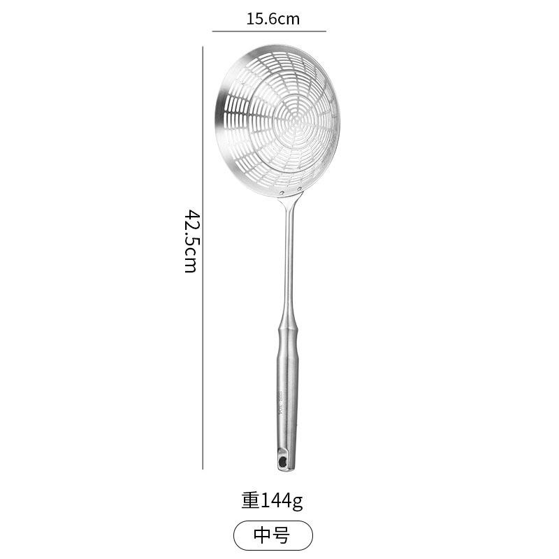 304 Stainless Steel Hot Pot Colander Oil Fried Filter Large Long Handle Mesh Noodle Strainer Skimmer Spoon Kitchen Utensils