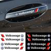 4PCS Car Styling Door Handle Decoration Stickers Decals For Volkswagen GOLF 5 GTI Rline R Polo Golf 6 Golf 7 Jetta Accessories