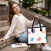 Cute Cartoon Bird Pattern Shoulder Tote Bag Portable Lightweight Fashion Casual Daily Use Shopping Bag