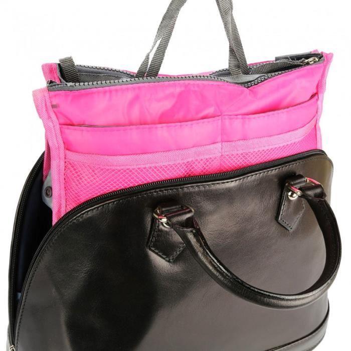 Handtaschen-Organizer - SHOP-STORY - Fuchsia - 100% Nylon - 13 Fächer - Maschinenwaschbar
