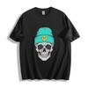 Unisex Skull Beanie Graphic Tee – Perfect Gift for Edgy Style Lovers