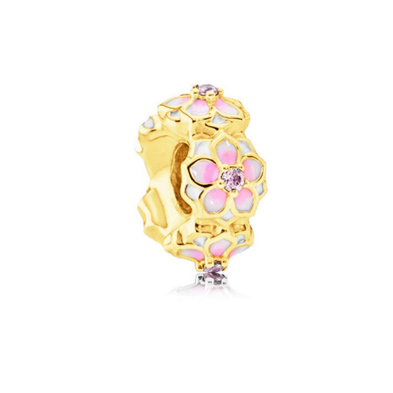 Sparking Gold Animal Heart Clip Charm Beads Dangle Fit Original Snake Bracelet Necklace Beads For Diy Jewelry Women Gift