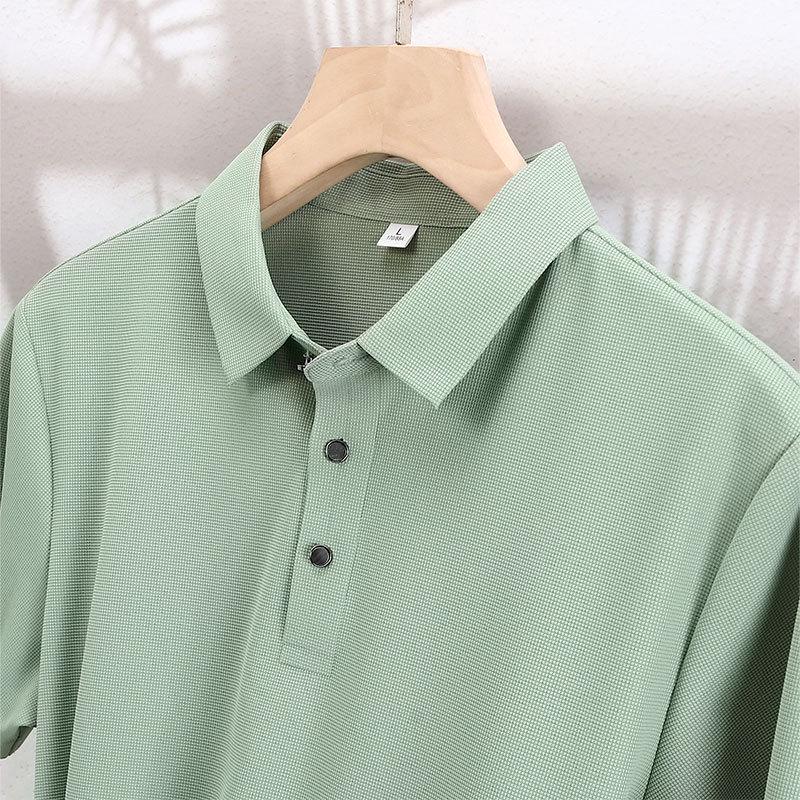 President Waffle IJszijde Poloshirt: Werkkleding met korte mouwen en omgeslagen kraag met aangepast logo