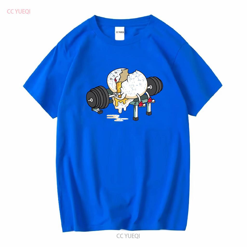 NEW LIMITED Funny Egg Fitness Gym Lifting Workout Idea T Shirt Size S 5XL Vintage Washed Soft Graphic Versatile Comfortable