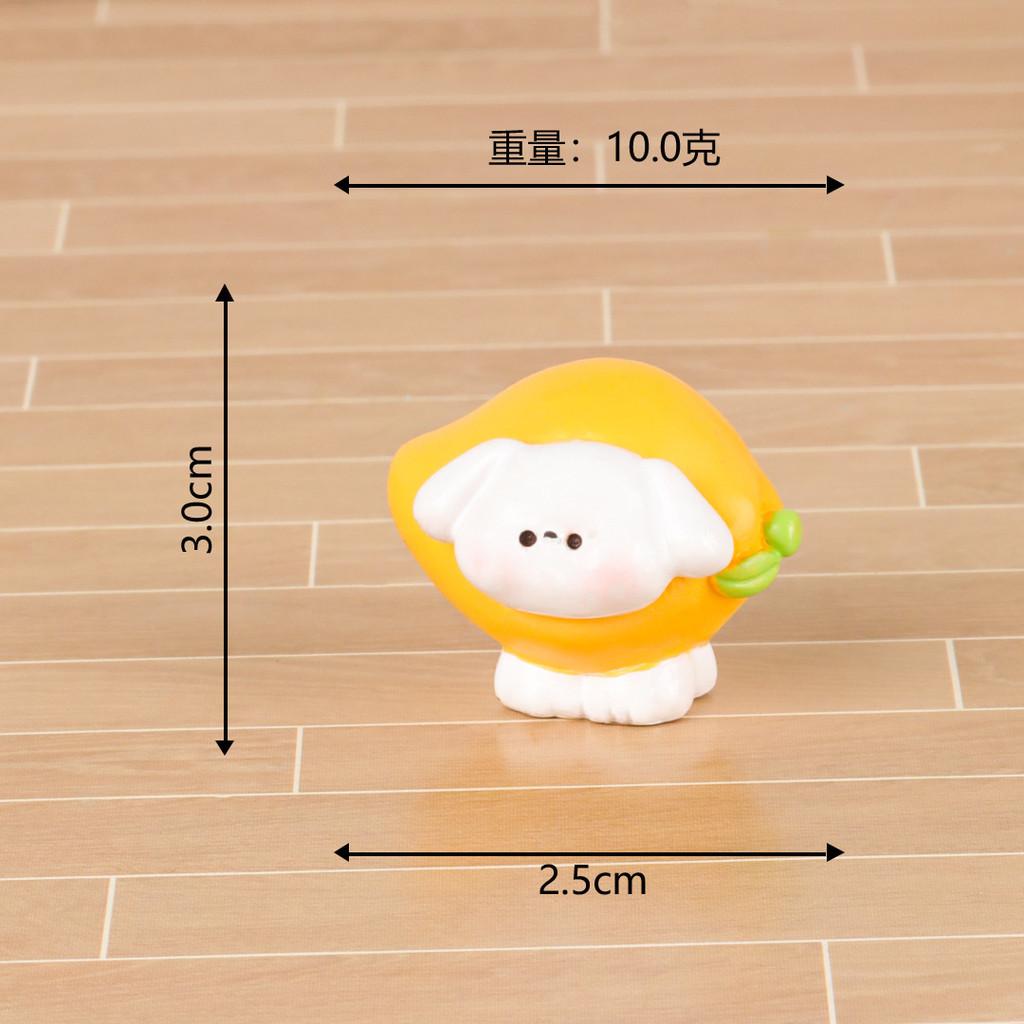 6Pcs/set Cartoon Fruit Animal Doll Miniatures Resin Ornaments Fairy Garden Decoration Moss Terrarium Micro Landscape