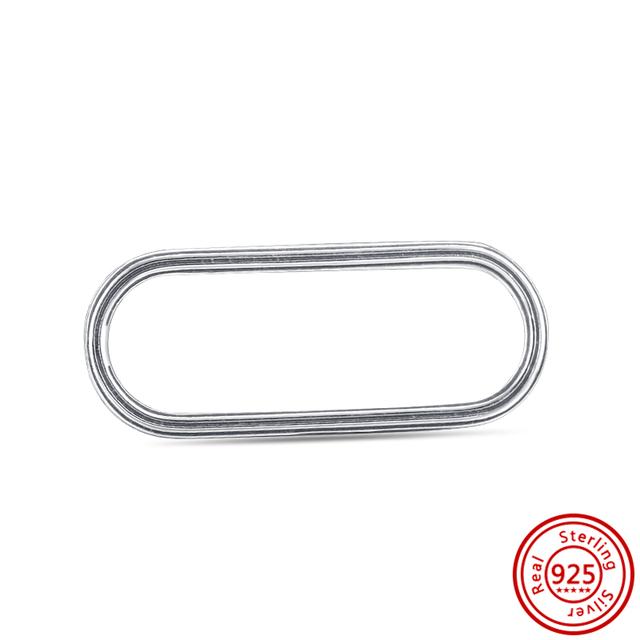 925 Silber Charm Herz Runder Stecker Medaillenanhänger Double Link Mini Dangle Fit Original Me Charms Armbänder Schmuck