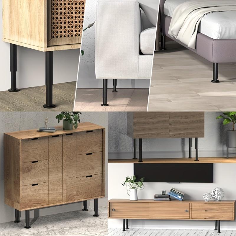 4pcs Adjustable Metal Furniture Legs with Height Customization - Ideal for Cabinets, Sofas & More