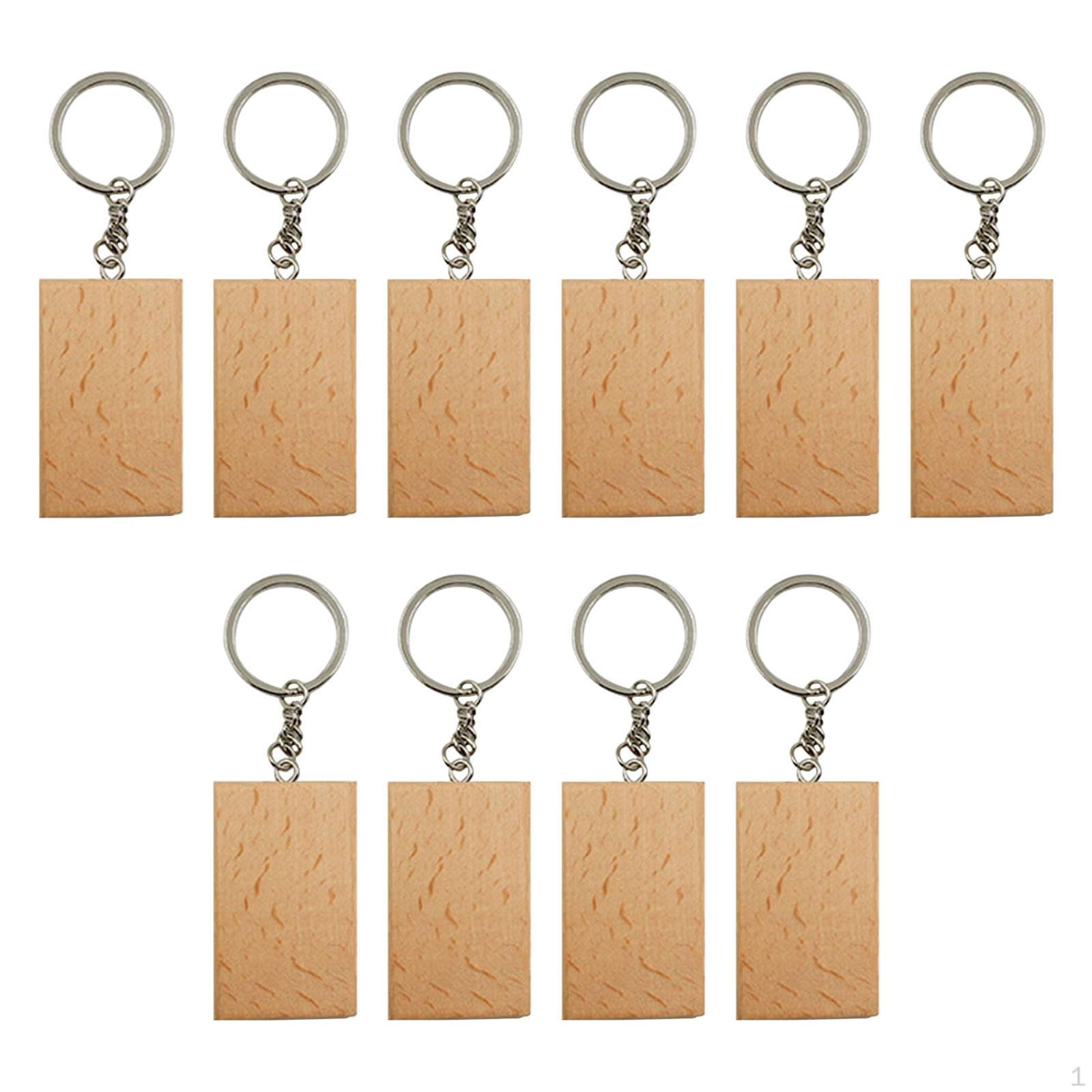 10 шт. Необработанный деревянный брелок Деревянный брелок Украшение Аксессуары Брелок Оптом Декор Поделка A