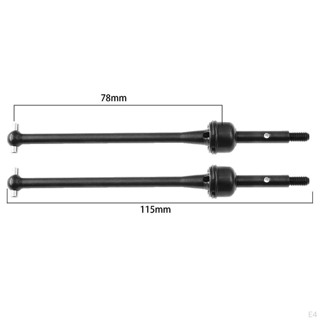 2 Pieces CVD Axles Replacement Steel Upgrade for 1/10 4WD RC Short Course Truck Spare Parts