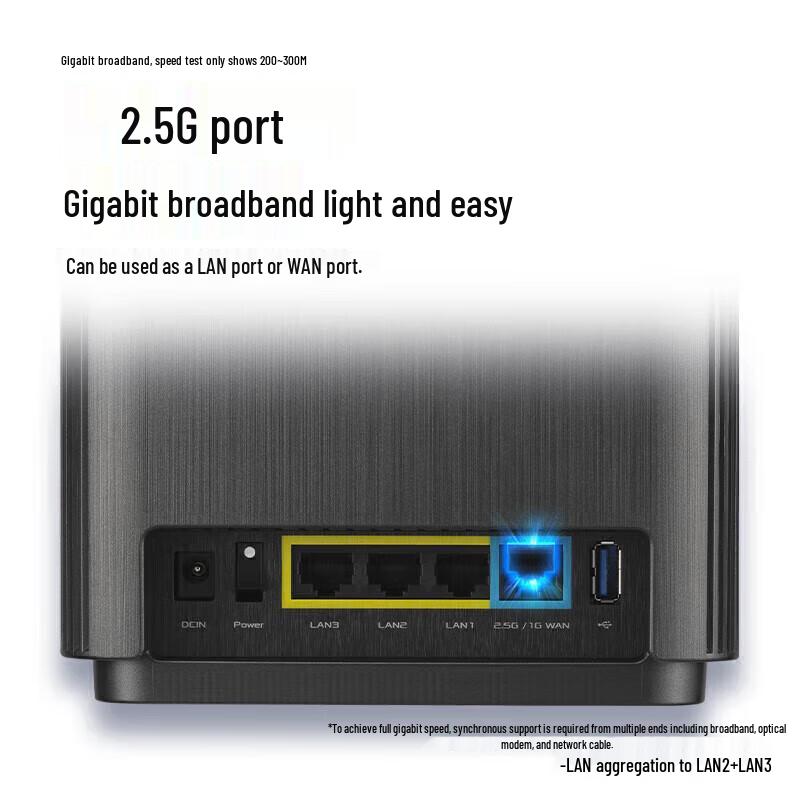 ASUS ZenWiFi AX7800M Tri-Band Mesh WiFi 6 System (CN version)