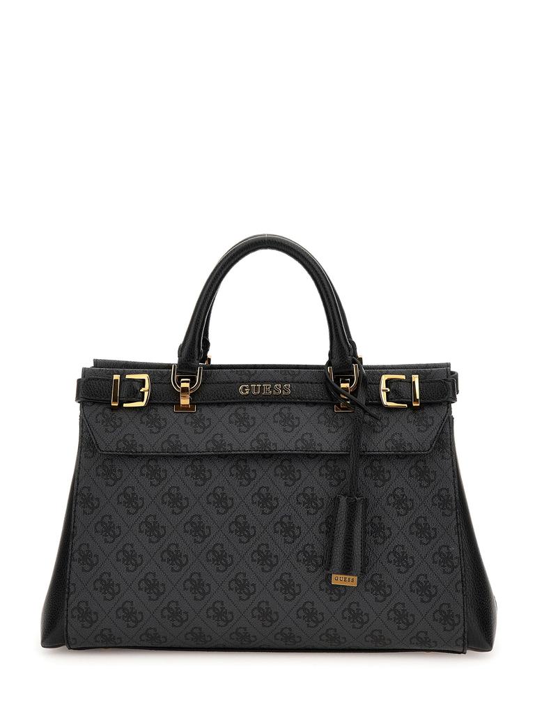 GUESS Eco Mietta Small Society Satchel Handtasche Tasche Stone
