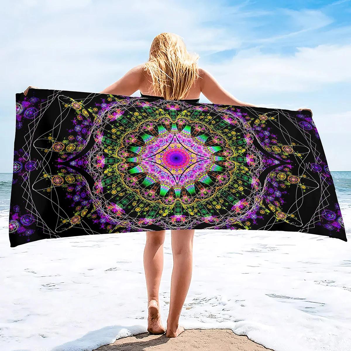 

Oversize Beach Towel Clearance Towels, Boho Mandala Cool Travel Pool Towel, Lightweight Sand Free Quick Dry Travel Towels W30*H60(CM)