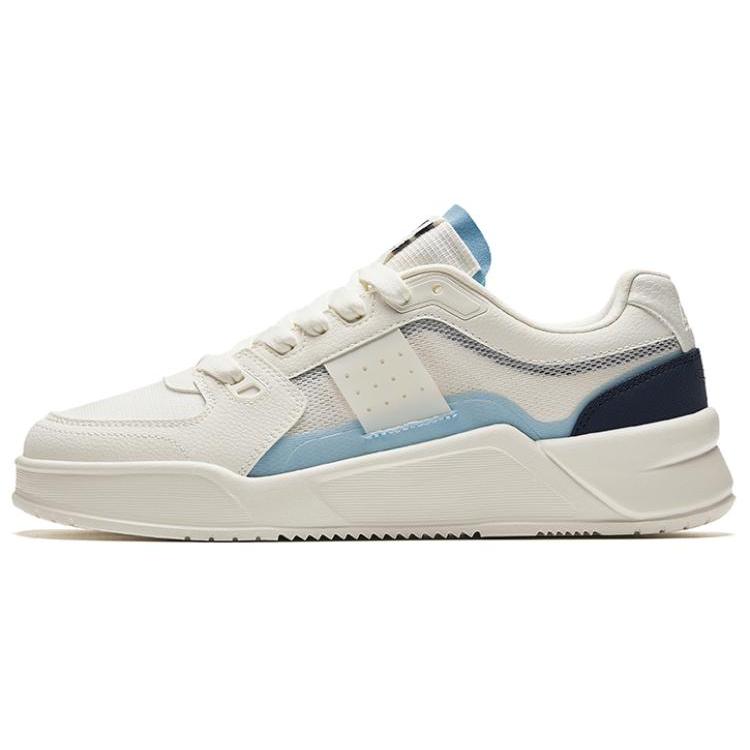 New ANTA Life Collection Skateboard Shoes Men's Low Top Ivory White/Waterfall Blue 112428013-3