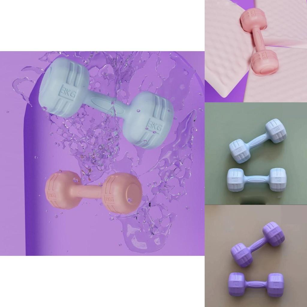 Charming Pink Orange And Blue Dumbbells For Women Ideal For Home Workouts