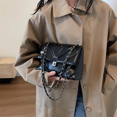Embroidery Thread Chain Bag Women's Spring and Summer New Niche Design Large Capacity Shoulder Messenger Bag Versatile Small Square Bag