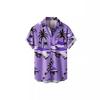 Men'S Hawaiian Vacation Casual Short Sleeve Shirt 3D Printed Fashion Loose Lapel