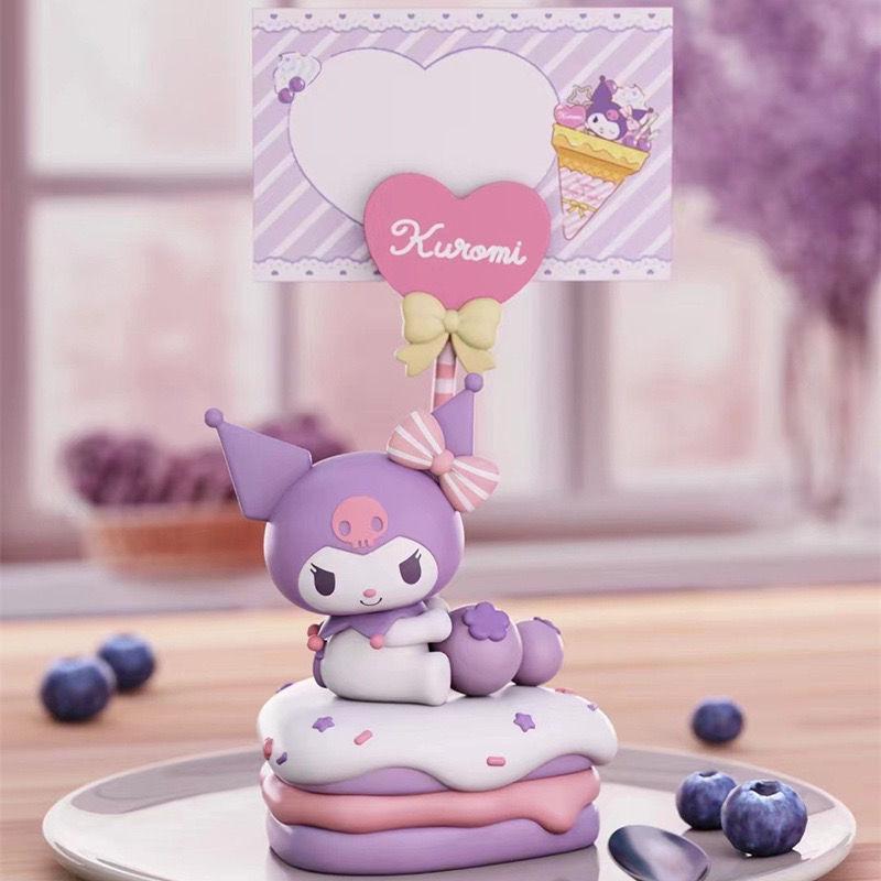 Sanrio Dessert Memo Series: Kuromi, My Melody, Cinnamoroll Desktop Figurines.