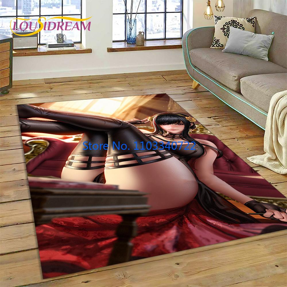 3D Anime Game Character Sexy Lace Girls Cartoon Carpet Rug Carpets 120x160cm Decor for Living Room Bedroom Sofa Kids Floor Mat