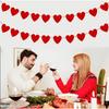 Red Heart Garland Pack of 20 - No DIY Heart Banner Garland for Valentines & Galentines Day Hanging Decor