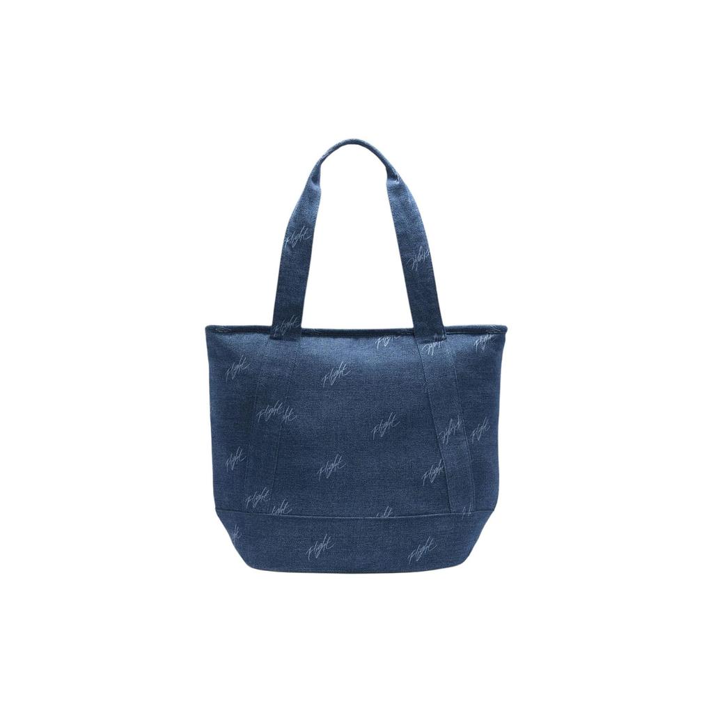 Jordan Flight Fashion Versatile Brand Logo Letter Print Cotton Tote Bag Unisex Tote Bag Denim-Blue HF7297-416