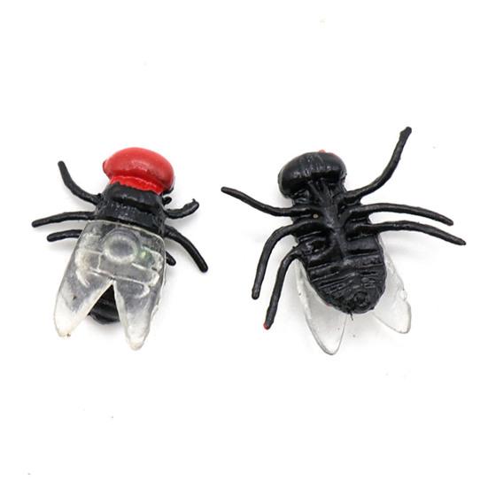 20 Stück Simulationsfliegen Realistisch Täuschung Lebhaft Ekelhaft Anti-Fading Scherz Requisiten Mini Halloween Party Fliegenmodell Tier Spielzeug Partyzubehör